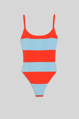 ARANCHA SWIMSUIT - TANGERINE & SKY BLUE