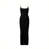 Aurela Knit Chain Dress in Black