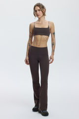 TWIST FLARE PANTS - ESPRESSO MARTINI