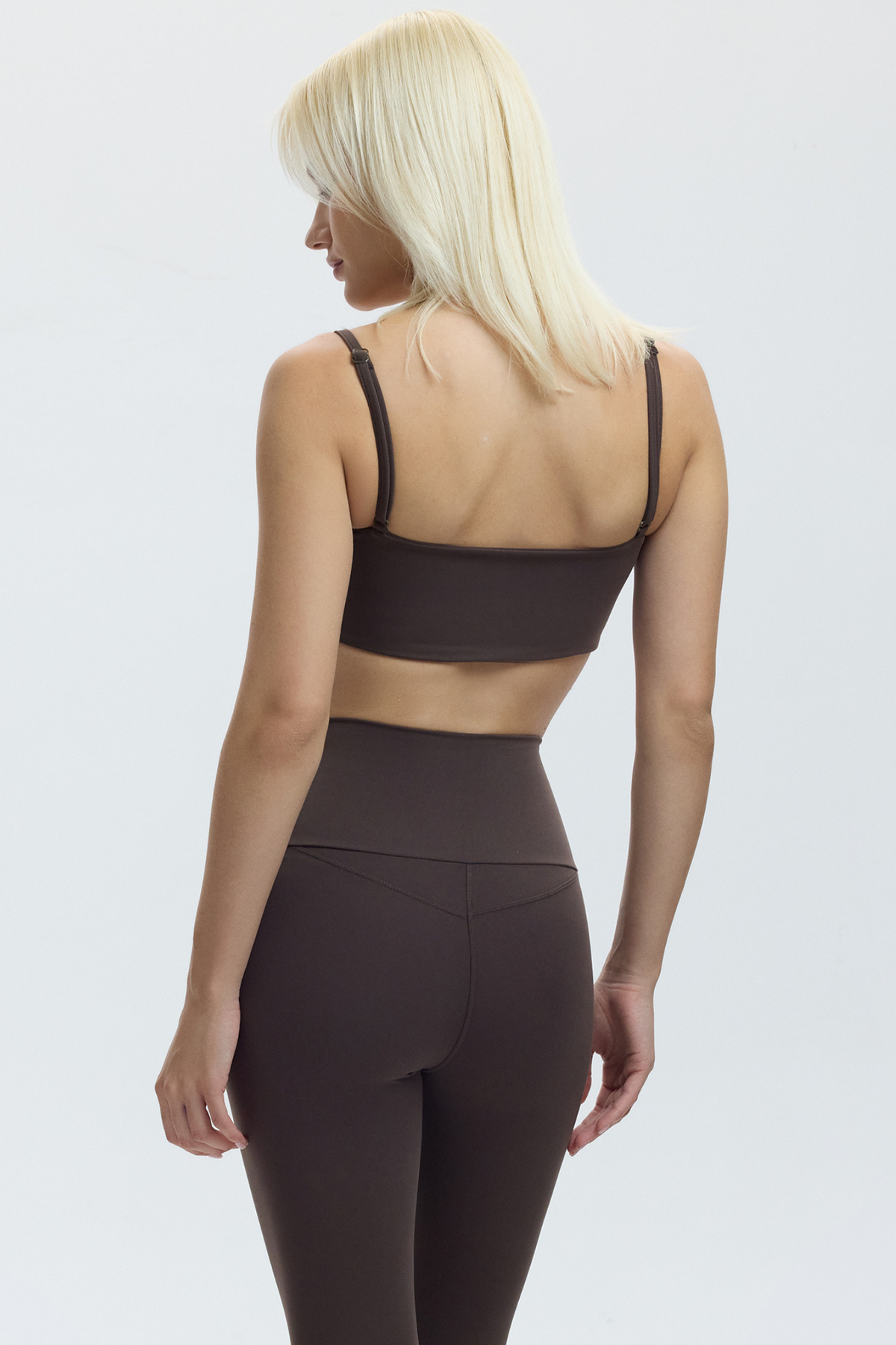 CROSS OVER SHORTS BRALETTE - ESPRESSO MARTINI
