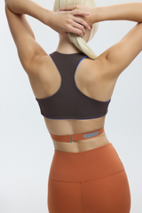 VEST BRA TOP - ESPRESSO MARTINI (INSIDE ELECTRIC BLUE)