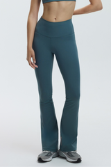 TWIST FLARE PANTS - LAGOON