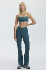 TWIST FLARE PANTS - LAGOON
