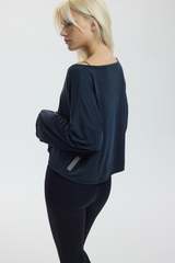 STUDIO LONGSLEEVE TOP - ANTHRACITE