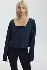 STUDIO LONGSLEEVE TOP - ANTHRACITE