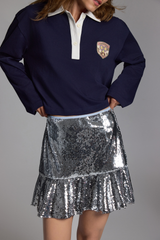 DISCO TENNIS SKIRT - SILVER