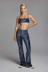 TWIST PANTS - MIDNIGHT SEQUINNED