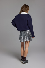 DISCO TENNIS SKIRT - SILVER