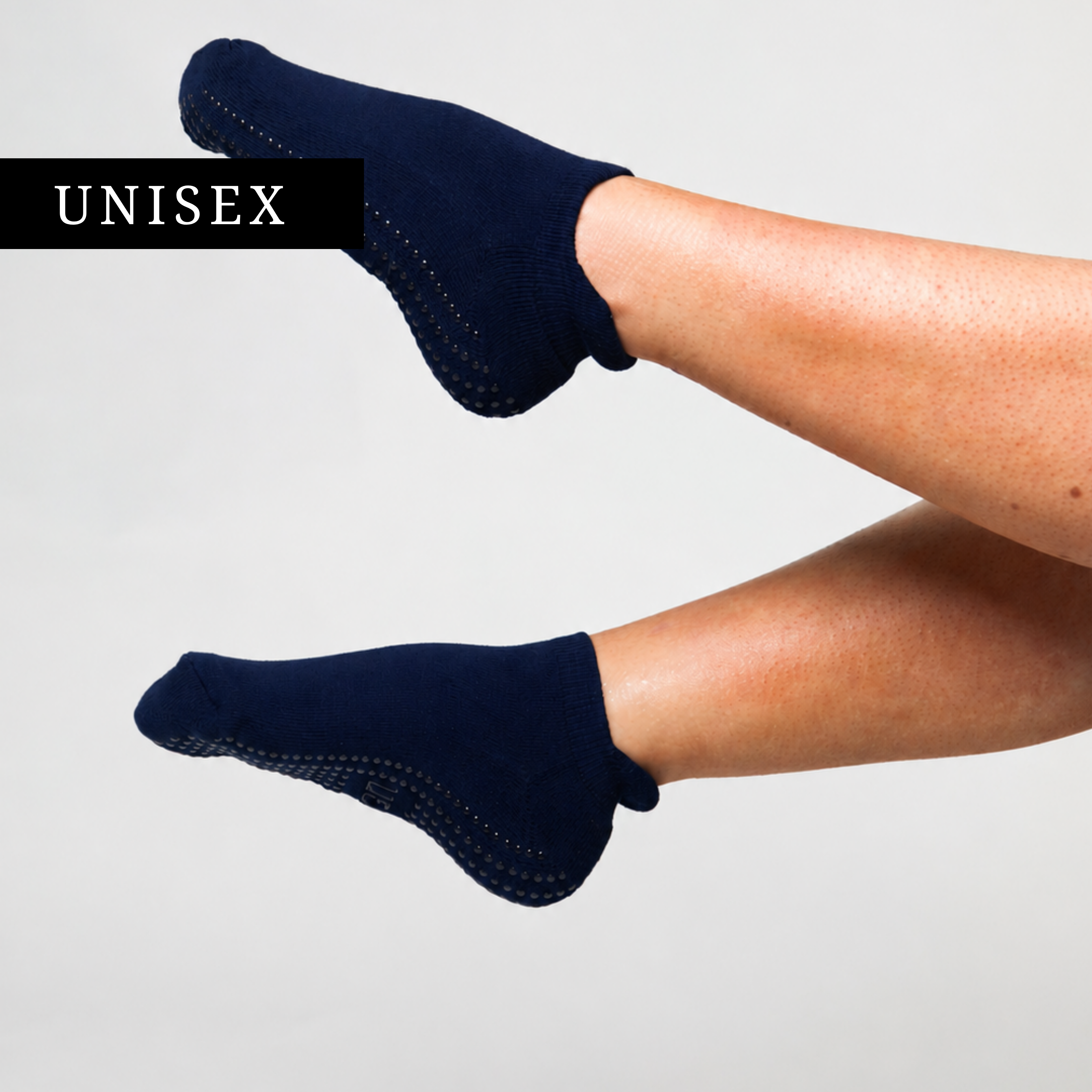 LIGN Unisex Low Rise Grip Socks - Abyss Blue