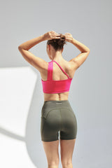 NEW AirRise Convertible Cross Over Keyhole Sports Bra - Pink