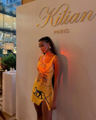 St. Barth Hand-Beaded Crystal Dress Yellow