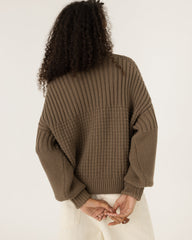 Delčia: Earth Brown Cotton Sweater