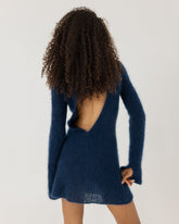 Eglutė: Midnight Blue Silk & Mohair Dress