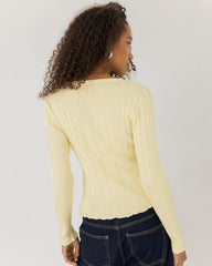 Tyla: Butter Yellow Cotton Top
