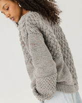 Heartbreaker: Speckled Grey Alpaca & Wool Sweater