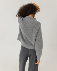 Laumės: Fog Grey Merino Wool Sweater