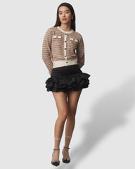 Beam Ribbed Lurex Cotton Sock