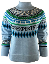 "APRÈS EXPERTS ONLY" Fair Isle Color: Cornice Blue/ Multi
