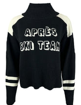"APRÈS SKI TEAM" Funnel Neck Sweater Color: Black/Snow