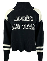 "APRÈS SKI TEAM" Funnel Neck Sweater Color: Black/Snow