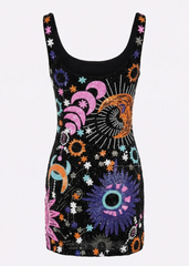 Celestia Embroidered Mini Dress