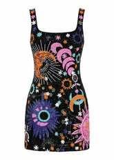 Celestia Embroidered Mini Dress