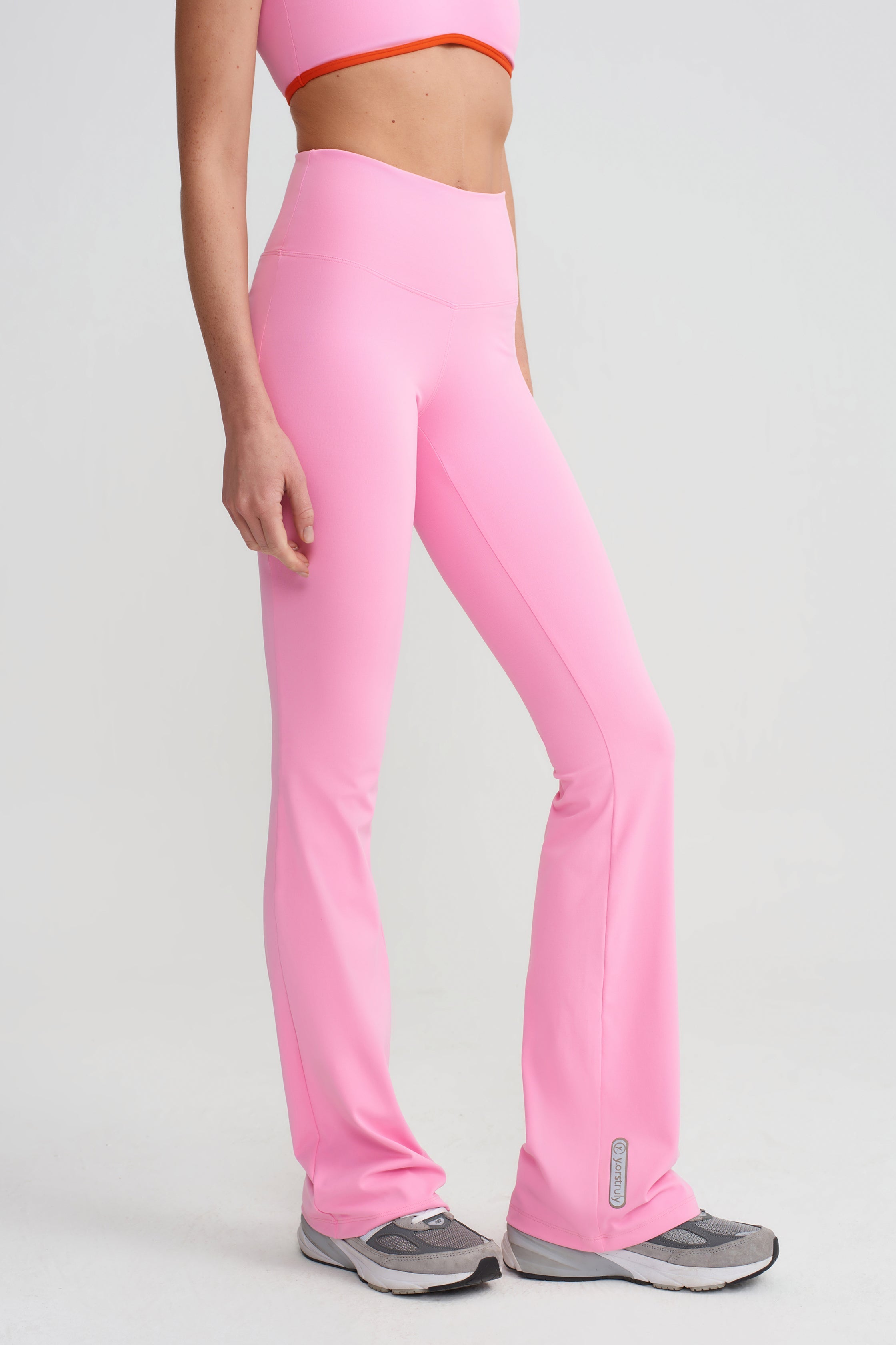 TWIST FLARE PANTS - CANDY PINK