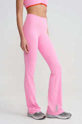 TWIST FLARE PANTS - CANDY PINK
