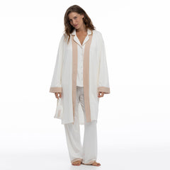 Bamboo Kimono Robe in Unbleached Cotton