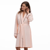 Bamboo Kimono Robe in Peach Powder