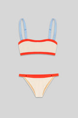 BAGUETTE BIKINI TOP - PEARLED WHITE