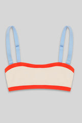 BAGUETTE BIKINI TOP - PEARLED WHITE