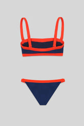 BAGUETTE BIKINI TOP - MARITIME NAVY