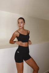 Backless Cropped Cami in Black