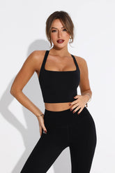 Crossback Tank in Black (SAMPLE SALE)