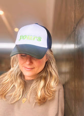 “Yours” Retro Trucker Cap – Pastel Neon Green