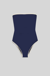 BELLE STRAPLESS SWIMSUIT - BLAZER NAVY