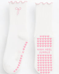Bowtiful Frilled Edge Grip Sock - 3 Pack Value Bundle