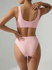 Orla Tie in the Middle Bikini Top Pink