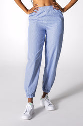 BANANA PANTS - BLUE STRIPPED POPLIN