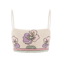 Tallulah Crystal Co-Ord Pull on Top - Light Pink