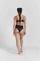 Betula Recycled-Tulle Underwired Balconette Bra - Volcanic Black