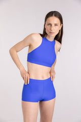 Bikini Top Racerfront Tie ― Cobalt Blue