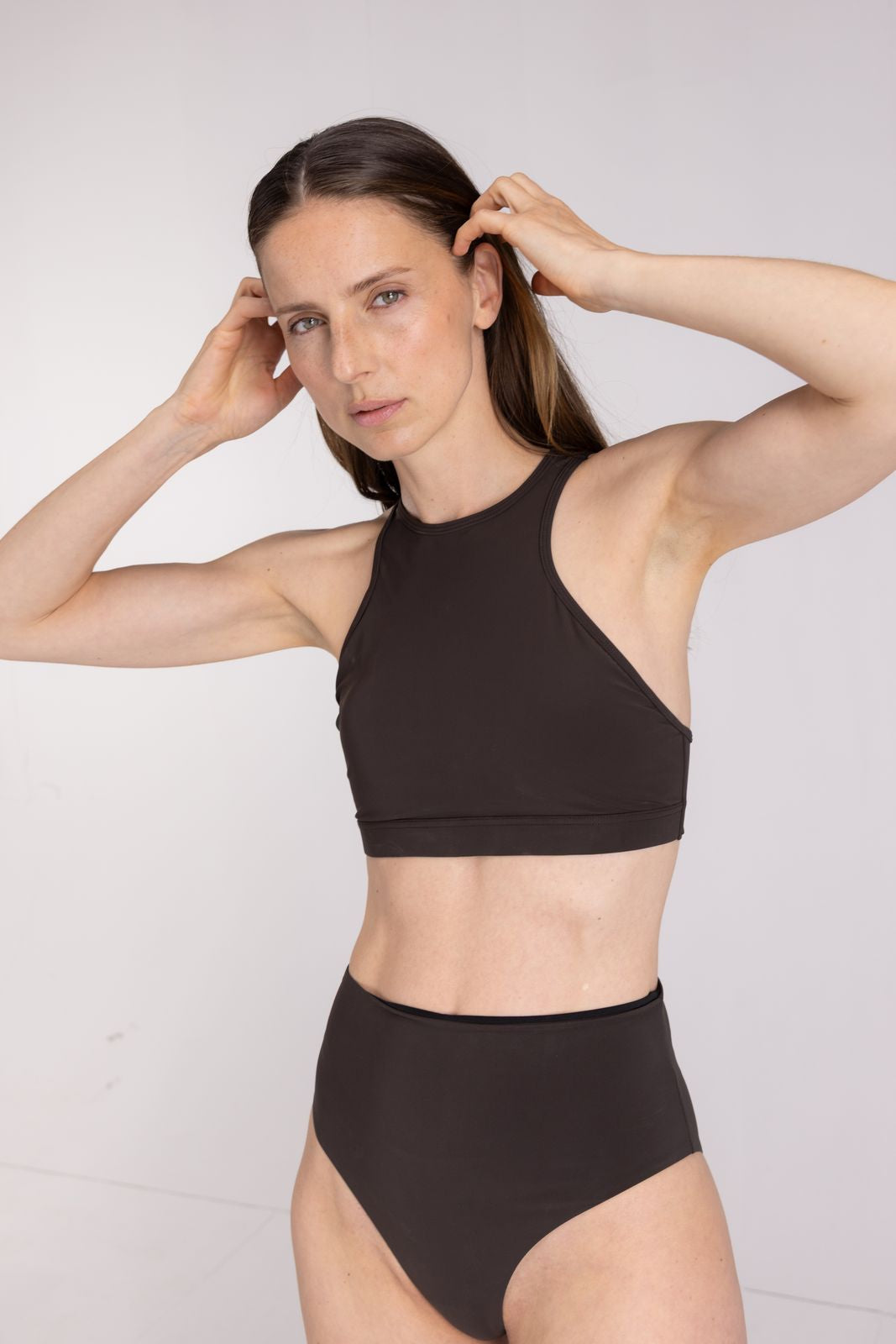 Bikini Bottom High Waist ― Coffee