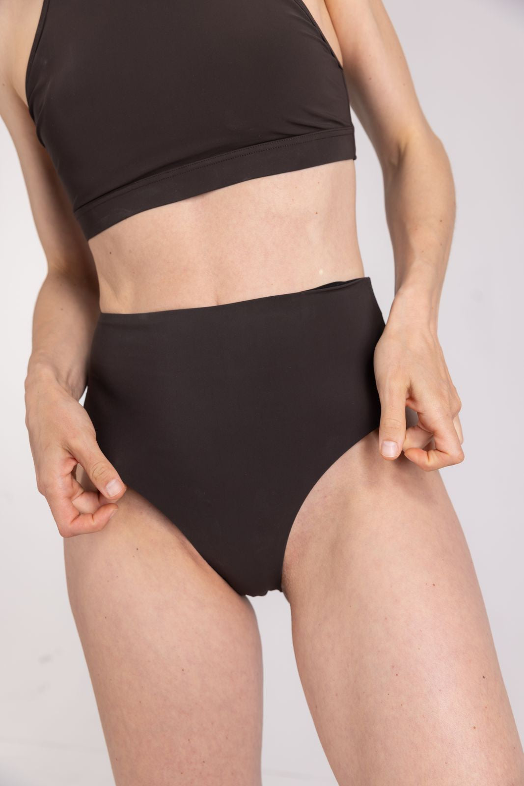 Bikini Bottom High Waist ― Coffee