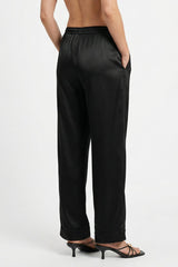 The Lady Silk Pants Crystal Black