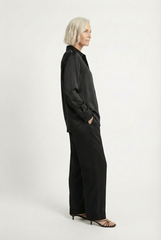 The Lady Silk Pants Crystal Black