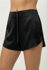 The Lady Silk Shorts Crystal Black