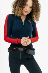 TEAM PLAYER Navy Quarter Zip