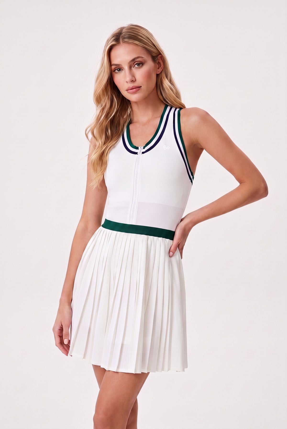 CHLOE Varsity V-Neck Padel Dress